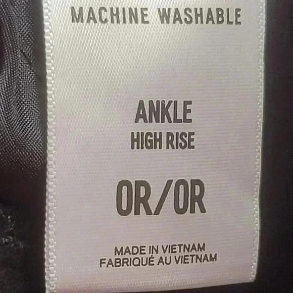 Express Black Faux Leather ankle high rise Pants Sz 0R - Picture 7 of 8